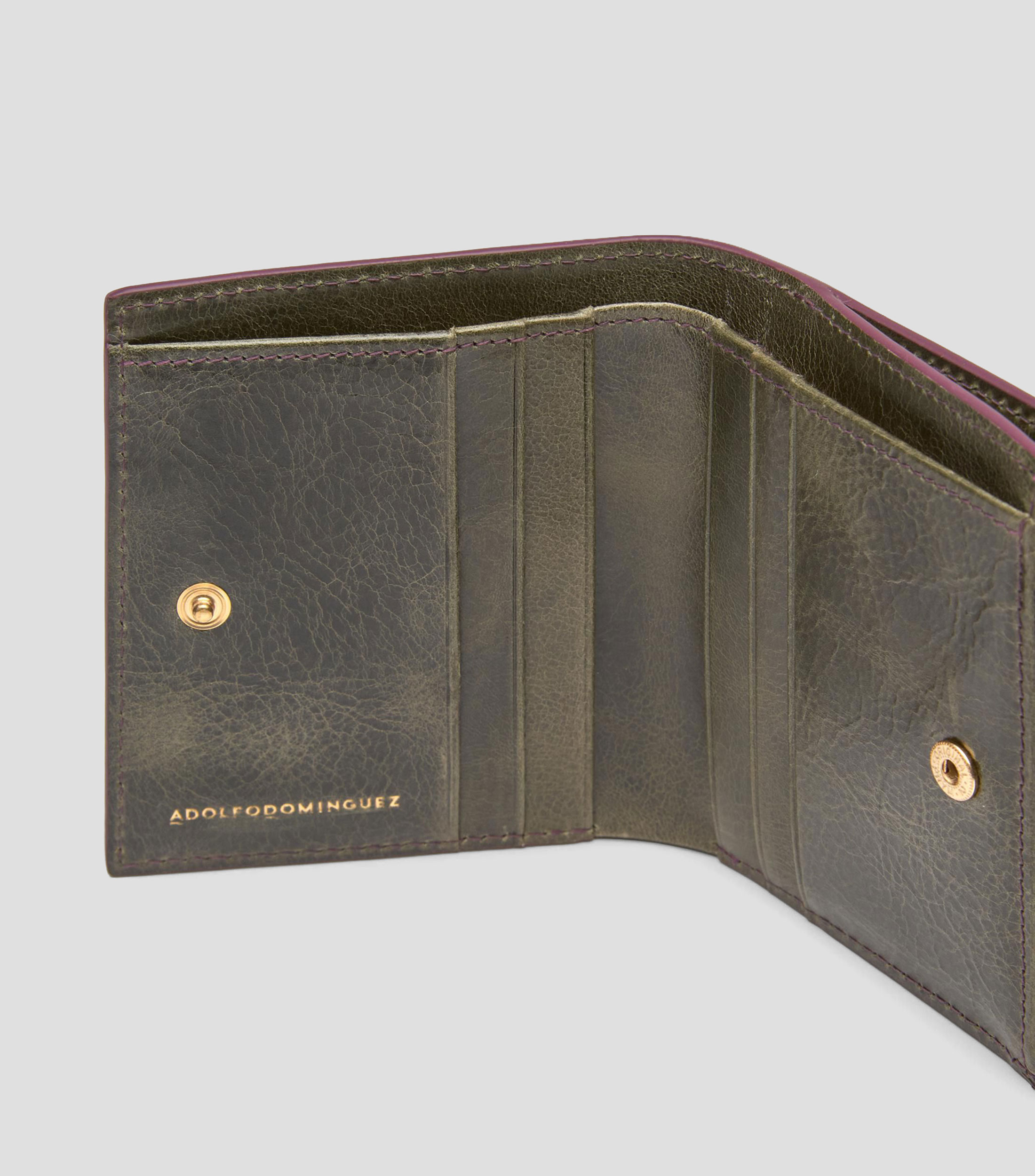 Cartera en piel liso Mujer